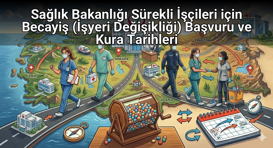 Sağlık Bakanlığı Sürekli İşçileri için Becayiş (İşyeri Değişikliği) Başvuru ve Kura Tarihleri
